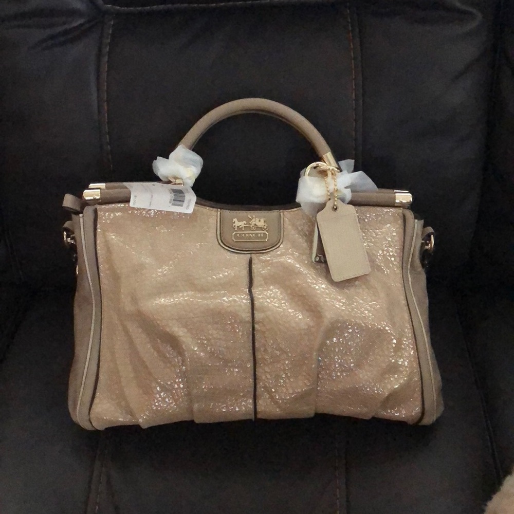 Gold Coach Handbag